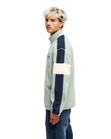 Clean Coast Block Zip Up Fleece in Iceberg Green