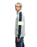 Clean Coast Block Zip Up Fleece in Iceberg Green