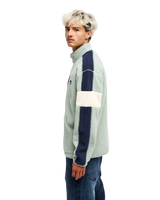 Clean Coast Block Zip Up Fleece in Iceberg Green