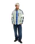 Clean Coast Block Zip Up Fleece in Iceberg Green