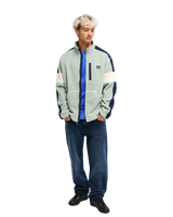 Clean Coast Block Zip Up Fleece in Iceberg Green