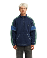 The Quiksilver Mens Clean Coast Block Zip Fleece Jacket Jacket in Dark Navy