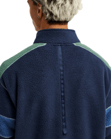 The Quiksilver Mens Clean Coast Block Zip Fleece Jacket Jacket in Dark Navy