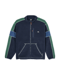 The Quiksilver Mens Clean Coast Block Zip Fleece Jacket Jacket in Dark Navy