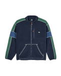 The Quiksilver Mens Clean Coast Block Zip Fleece Jacket Jacket in Dark Navy
