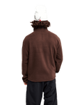 The Quiksilver Mens Cruz Polar 1/4 Zip Fleece Jacket in Java