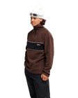 The Quiksilver Mens Cruz Polar 1/4 Zip Fleece Jacket in Java