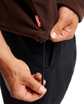 The Quiksilver Mens Cruz Polar 1/4 Zip Fleece Jacket in Java