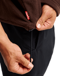 The Quiksilver Mens Cruz Polar 1/4 Zip Fleece Jacket in Java
