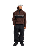The Quiksilver Mens Cruz Polar 1/4 Zip Fleece Jacket in Java