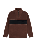 The Quiksilver Mens Cruz Polar 1/4 Zip Fleece Jacket in Java