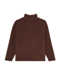The Quiksilver Mens Cruz Polar 1/4 Zip Fleece Jacket in Java