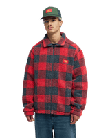 The Quiksilver Mens Bob Marley Buffalo Jacket in Buffalo Sherpa Salsa