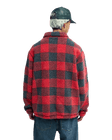 The Quiksilver Mens Bob Marley Buffalo Jacket in Buffalo Sherpa Salsa