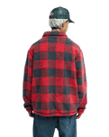 The Quiksilver Mens Bob Marley Buffalo Jacket in Buffalo Sherpa Salsa