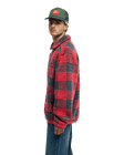 The Quiksilver Mens Bob Marley Buffalo Jacket in Buffalo Sherpa Salsa