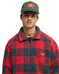 The Quiksilver Mens Bob Marley Buffalo Jacket in Buffalo Sherpa Salsa