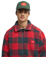 The Quiksilver Mens Bob Marley Buffalo Jacket in Buffalo Sherpa Salsa