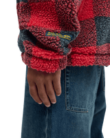 The Quiksilver Mens Bob Marley Buffalo Jacket in Buffalo Sherpa Salsa