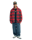 The Quiksilver Mens Bob Marley Buffalo Jacket in Buffalo Sherpa Salsa