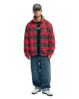 The Quiksilver Mens Bob Marley Buffalo Jacket in Buffalo Sherpa Salsa