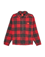 The Quiksilver Mens Bob Marley Buffalo Jacket in Buffalo Sherpa Salsa