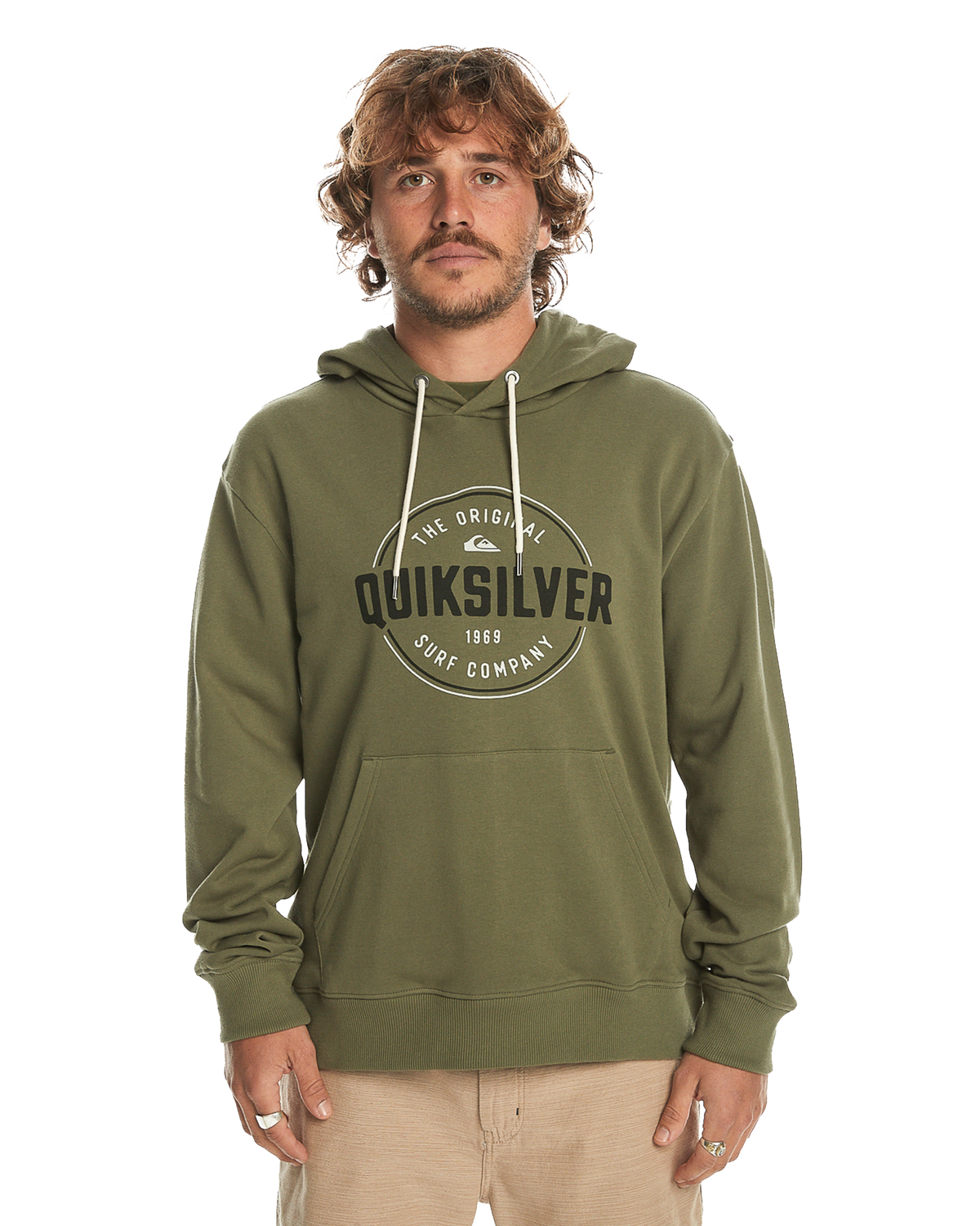 The Quiksilver Mens Circle Up Hoodie in Four Leaf Clover