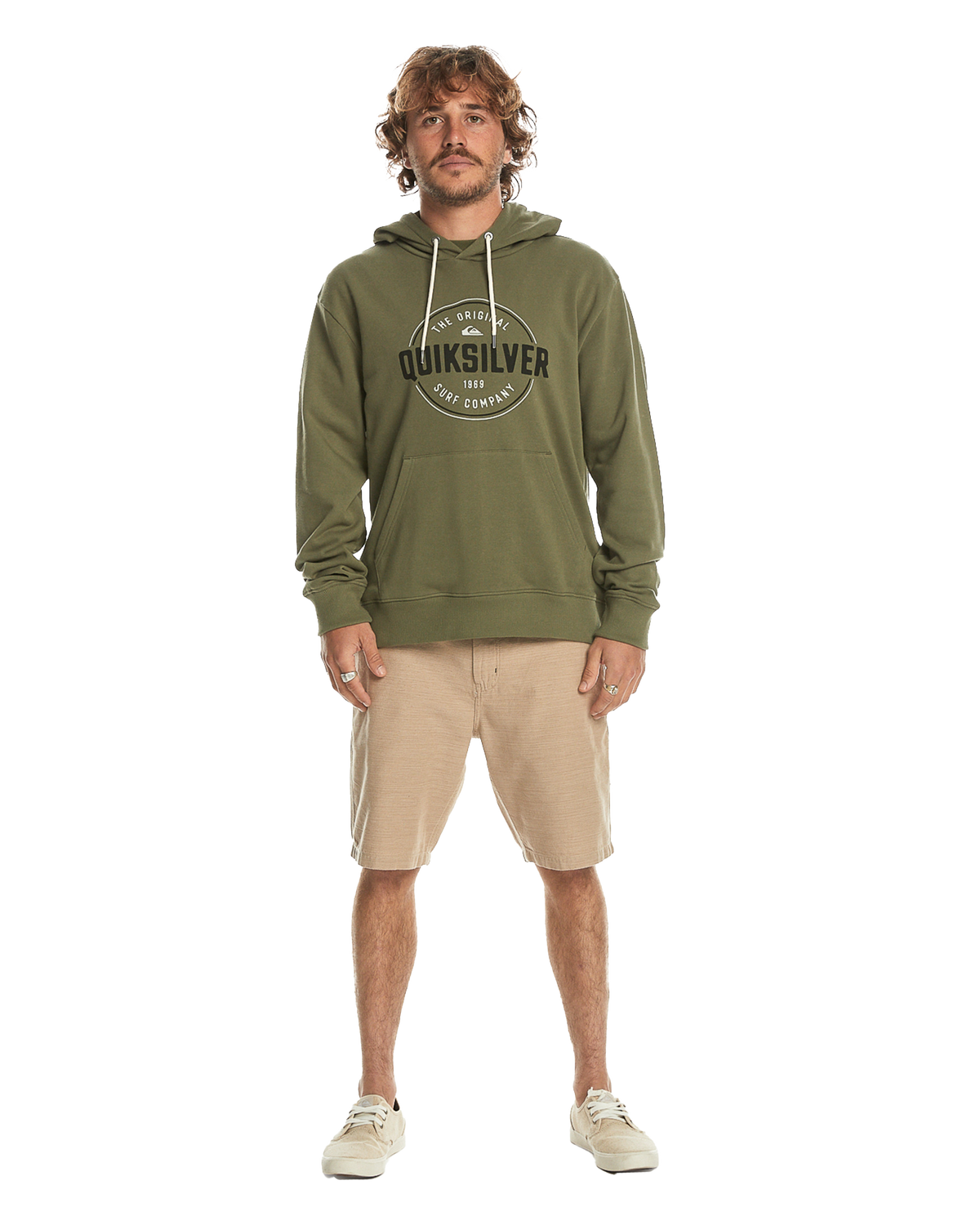 The Quiksilver Mens Circle Up Hoodie in Four Leaf Clover