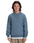 The Quiksilver Mens Slow Song Neppy Jumper in Ashley Blue