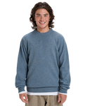 The Quiksilver Mens Slow Song Neppy Jumper in Ashley Blue
