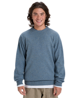 The Quiksilver Mens Slow Song Neppy Jumper in Ashley Blue