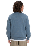 The Quiksilver Mens Slow Song Neppy Jumper in Ashley Blue