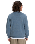 The Quiksilver Mens Slow Song Neppy Jumper in Ashley Blue