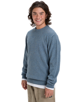 The Quiksilver Mens Slow Song Neppy Jumper in Ashley Blue