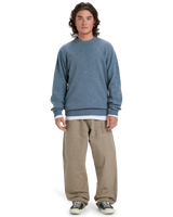 The Quiksilver Mens Slow Song Neppy Jumper in Ashley Blue