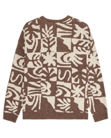 The Quiksilver Mens Hall City Jacquard Jumper in Chocolate Brown Terreau Desert