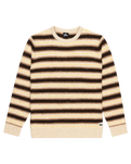 The Quiksilver Mens Lagos Stripe Jumper in Chocolate Brown Stripes
