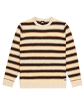 The Quiksilver Mens Lagos Stripe Jumper in Chocolate Brown Stripes