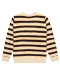 The Quiksilver Mens Lagos Stripe Jumper in Chocolate Brown Stripes