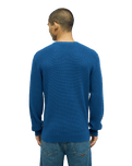 The Quiksilver Mens Waffle Sweatshirt in Dark Denim