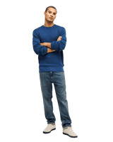 The Quiksilver Mens Waffle Sweatshirt in Dark Denim