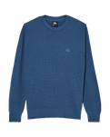 The Quiksilver Mens Waffle Sweatshirt in Dark Denim