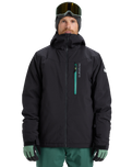 The Quiksilver Mens Titano Technical Snow Jacket in True Black
