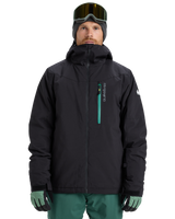 The Quiksilver Mens Titano Technical Snow Jacket in True Black