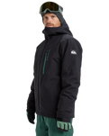 The Quiksilver Mens Titano Technical Snow Jacket in True Black