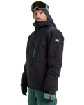 The Quiksilver Mens Titano Technical Snow Jacket in True Black