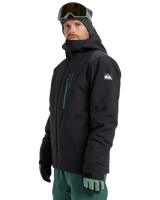 The Quiksilver Mens Titano Technical Snow Jacket in True Black
