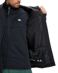 The Quiksilver Mens Titano Technical Snow Jacket in True Black