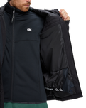 The Quiksilver Mens Titano Technical Snow Jacket in True Black