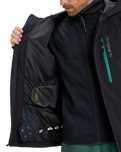 The Quiksilver Mens Titano Technical Snow Jacket in True Black